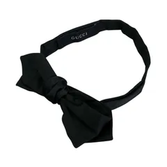 180053 GUCCI グッチ 蝶ネクタイ ブラック シルク