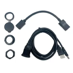 エンラージ商事 ジムニー ・シエラ ・ノマド スイフト・スポーツ ワゴンR ハスラー スペーシア・カスタム ・ソリオ ソリオバンディット フロンクス フレワゴン 汎用 USB + HDMI ケーブルソケットセット 純正ナビ ＆社外ナビ 対応