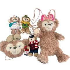 186001 現状品 Disney ディズニー シェリーメイ　ダッフィー　ぬいぐるみ　ポシェット　パスケース 5点まとめ売り