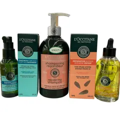 186005 現状品 L'OCCITANE ロクシタン ヘアケアセット 洗い流さないヘアトリートメント グリーン シャンプー レディース 3点まとめ売り