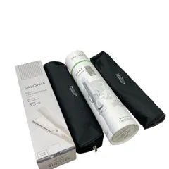 186000 通電確認のみ SALONIA サロニア 現状品 ヘアアイロン ストレート 35mm カール 25mm  ブラック/ホワイト 2点まとめ売り