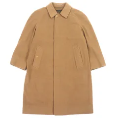 美品▼Burberrys バーバリー ヴィンテージ カシミヤ100% 比翼仕立て 裏地ロゴ刺繍 ステンカラーコート キャメル 94 175(日本サイズL相当) メンズ