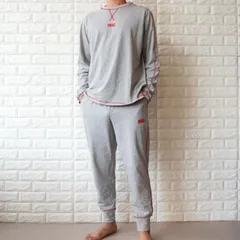 ディーゼル ルームウェア メンズ 部屋着 パジャマ グレー ブランドロゴ  ラウンジウェア DIESEL A09636 0QGAJ 9CB