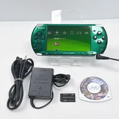 美品 PSP 3000 スピリティッドグリーン 遊べるセット 動作確認済み FW6.60 前期型モデル モンスターハンター2nd付き Monster Hunter プレイステーション ポータブル SONY PlayStation Portable psp