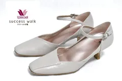【定価2万6400円】新品 SUCCESS WALK サクセスウォーク パンプス 23.5cm E WIN283 ベージュ ストラップ ワコール 5cm ヒール
