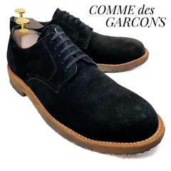 COMME des GARCONS コム デ ギャルソン スウェード プレーントゥ 黒 ブラック 25.5cm　革靴 ビジネスシューズ フォーマル ドレス カジュアル 本革 本皮 メンズ