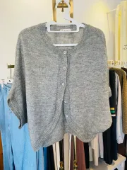 グレー ニット ボレロ カーディガン