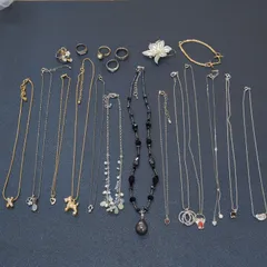 【遺品整理まとめて㊽】ジュエリー　20点　SILVER 多数　ネックレス　リング　ブレスレット　ブローチ　アクセサリー