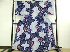 3*m様 絞り浴衣 有松絞り【美品】 藤の花 160/64 手縫い - メルカリ