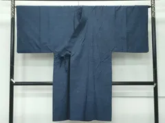 平和屋着物●極上　男性　道中着　ロング丈　結城紬　杢　逸品　CZAA4986s6