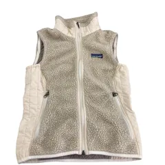 180053  Patagonia パタゴニア ボアベスト　ベージュ　 XS レディース