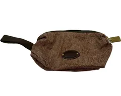 【中古品】BORBONESE ボルボネーゼ ハンドバッグ ポーチ ナイロン ブラウン