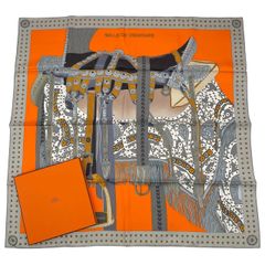 新品同様 HERMES エルメス カレ90 シルク100％ スカーフ L'Arbre de