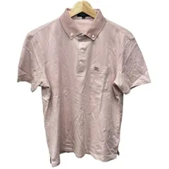 Burberry LONDON(バーバリーロンドン) 半袖ポロシャツ サイズM メンズ - ピンク×白 ボーダー