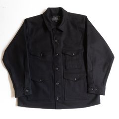 【美品】FILSON【ダブルマッキーノ クルーザー ジャケット】XL ブラック USA製 フィルソン 26010403