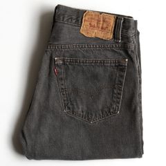 80sリーバイス501先染めブラックデニム赤タブ刺繍スモールe ビンテージ