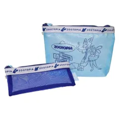 【メール便】ズートピア クリアポーチ 洗面ポーチ2Pセット ニック＆ジュディ トラベル ディズニー マリモクラフト 化粧ポーチ 小物入れ キャラクター グッズ 