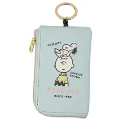 【メール便】スヌーピー キーケース＆定期入れ リール付きキー＆パスポーチ 情景 GR ピーナッツ マリモクラフト ICカードケース 鍵ケース パスケース キャラクター グッズ 