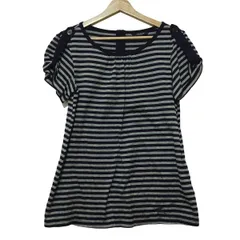 Burberry LONDON(バーバリーロンドン) 半袖カットソー サイズ1 S レディース美品  - パープル×グレー クルーネック/ボーダー