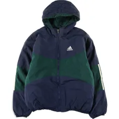古着 90~00年代 アディダス adidas バックロゴ 中綿パーカー パファージャケット メンズS相当/eaa607297