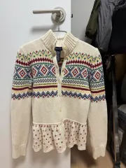 ポロ ラルフローレン パータン ニット カーディガン アイボリー