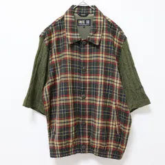 ダックス DAKS ヴィンテージ 半袖 ジャケット ブルゾン チェック ニット 異素材 メンズ [x926701n]のサムネイル