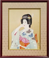 蕗谷虹児、【うたたね】、美人画、希少な画集より、新品高級額 - メルカリ