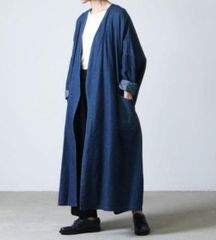 mizuiro ind デニムワイドコート コットン100%