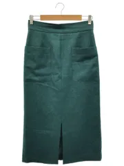 SLOBE IENA(スローブイエナ) ■ ③ 17060912318130 ウーリッシュフラノタイトミモレSK レディース グリーン 38