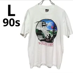 メンズ 半袖Tシャツ 古着　プリント　白　ヴィンテージ　90s