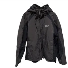 ジャックウルフスキン アウトドアジャケット 黒 アウター 古着　マウンテンパーカー