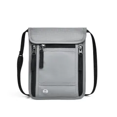 パスポート バッグ ケース 首下げ RFID スキミング防止 軽量 旅行 海外旅行 便利グッズ 薄型 盗難防止 防犯 カードポケット パスポート ポーチ ネックポーチ スキミング 薄い 撥水 首さげ 斜め掛け 2way メンズ レディース グレー