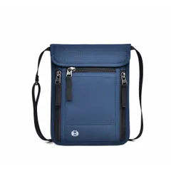 パスポート バッグ ケース 首下げ RFID スキミング防止 軽量 旅行 海外旅行 便利グッズ 薄型 盗難防止 防犯 カードポケット パスポート ポーチ ネックポーチ スキミング 薄い 撥水 首さげ 斜め掛け 2way メンズ レディース ネイビー