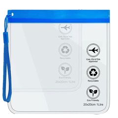 Transparent clear vinyl travel bag, tote bag, tour bag, unisex cover bag, waterproof, rainproof, sturdy, for tours, work, business, and security, simple, shoulder bag, indigo blue