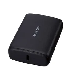 エレコム ELECOM DE-C47L-10000BK モバイルバッテリー リチウムイオン電池/USB PD/20W/10000mAh/USB Type-C入出力×2/ブラック 日本メーカー ブラック