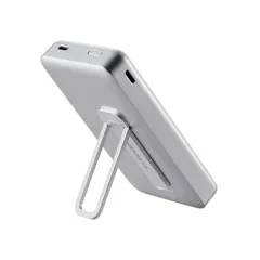 ELECOM エレコム DE-C54-10000BK ワイヤレス モバイルバッテリー (10000mAh/20W/スタンド付き)  USB PD ホワイト 日本メーカー ホワイト