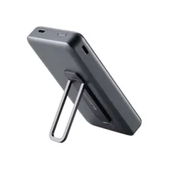 ELECOM エレコム DE-C54-10000BK ワイヤレス モバイルバッテリー (10000mAh/20W/スタンド付き)  USB PD ホワイト 日本メーカー ブラック