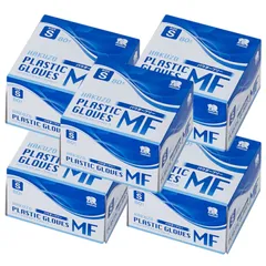ハクゾウ プラスチックグローブ MF パウダーフリー (80枚入り) Sサイズ 5個
