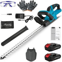 AORTD ヘッジトリマー 充電式 電動ヘッジトリマー 18Vマキタバッテリー対応可能 刈込幅510mm/切断径18mm 両刃駆動 高速往復刈り 庭木剪定 園芸用品 トリマー 電動トリマー ガーデントリマー 生け垣トリマー 大容量バッテリー2個と充電器付属