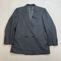 S330/美品 90s BURBERRY ダブルスーツ ツイード AB6 紺 - メルカリ