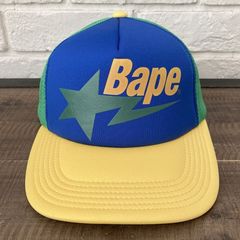 BAPE STA メッシュキャップ イエローカモ A BATHING APE - メルカリ