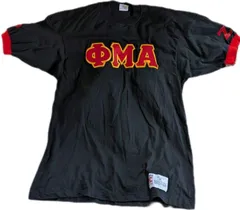 フットボール 刺繍 半袖Tシャツ XL 古着　黒　ヴィンテージ　90s 背番号 ノーブランド