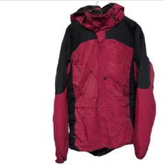 L.L.Bean マウンテンパーカー ナイロンジャケット L 赤 黒　古着　アウトドア