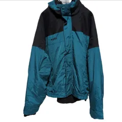 Columbia マウンテンパーカー 黒　緑　古着　２WAY　2重 アウトドア