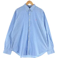古着 ラルフローレン Ralph Lauren CLASSIC FIT ギンガムチェック 長袖 ボタンダウンチェックシャツ メンズXL相当/eaa539071