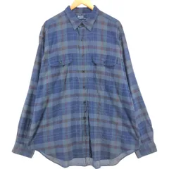 古着 ラルフローレン POLO by Ralph Lauren G.I.SHIRT 長袖 コットンチェックシャツ メンズXXL相当/eaa541141