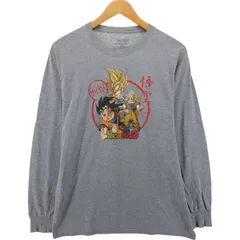 古着 DRAGONBALL Z ドラゴンボールZ 孫悟空 キャラクタープリントロングTシャツ ロンT メンズM相当/eaa550303