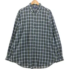 古着 ラルフローレン Ralph Lauren シアサッカー 長袖 ボタンダウンチェックシャツ メンズXL相当/eaa561503