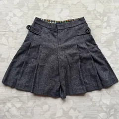 組曲 KUMIKYOKU プリーツ キュロットスカート ショートパンツ ツイード グレー