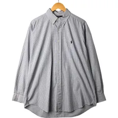 古着 ラルフローレン Ralph Lauren BLAKE 長袖 ボタンダウンチェックシャツ メンズL相当/eaa563746